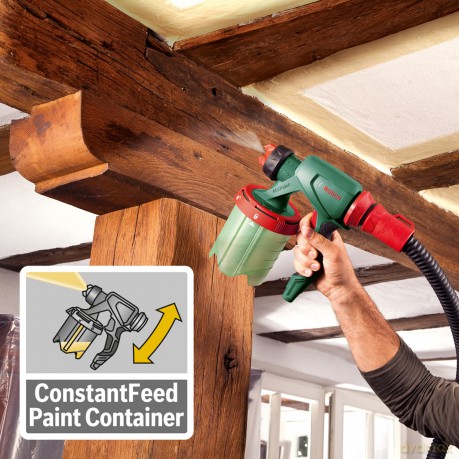 Bosch - PFS 7000 The 1400 W motor delivers best-in-class paint application with Application of paint (surfaces): 4 mÂ˛/ min