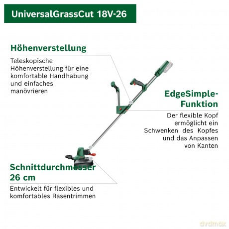 Bosch - Universal GrassCut 18V-26 (Solo)