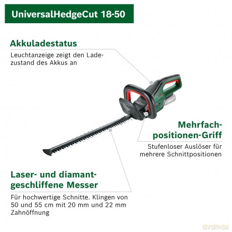 Bosch - Universal HedgeCut 18V 50cm Blade (Battery included)