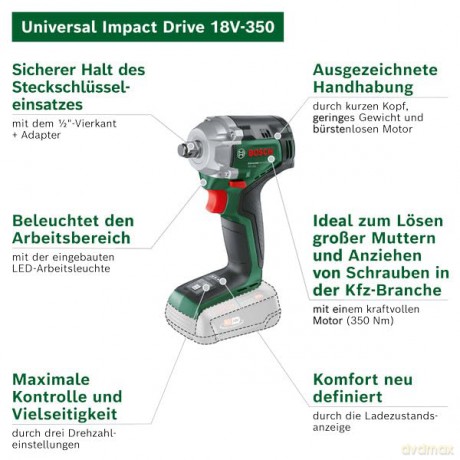 Bosch UniversalImpactDrive 18V-350 - Without battery - Without charger