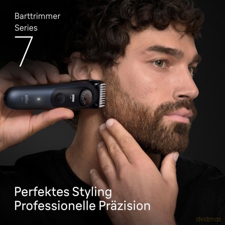 Braun - Beard Trimmer Series 7, +6 Barbering Tools, BT7520 - Black / Deep Blue