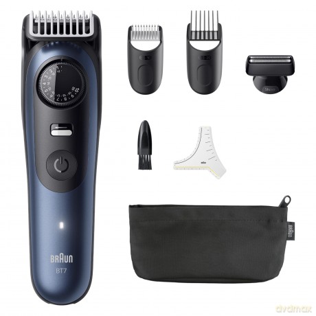 Braun - Beard Trimmer Series 7, +6 Barbering Tools, BT7520 - Black / Deep Blue