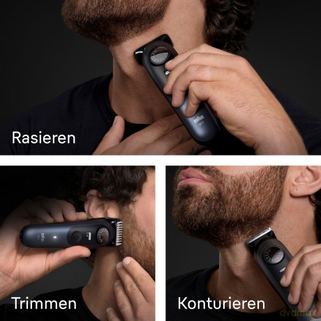 Braun - Beard Trimmer Series 7, +6 Barbering Tools, BT7520 - Black / Deep Blue