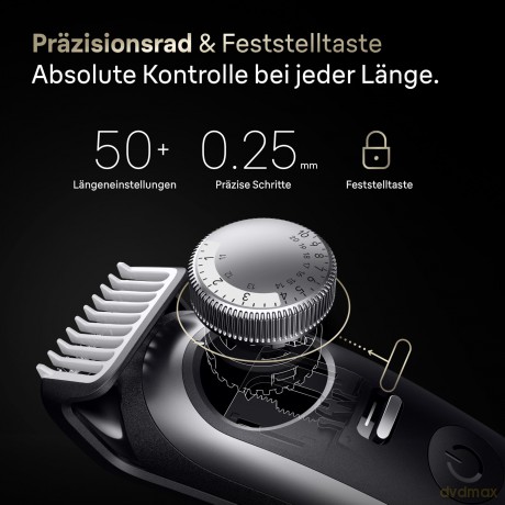Braun - Beard Trimmer Series 9, +7 Barbering Tools, BT9520 - Satin Chrome
