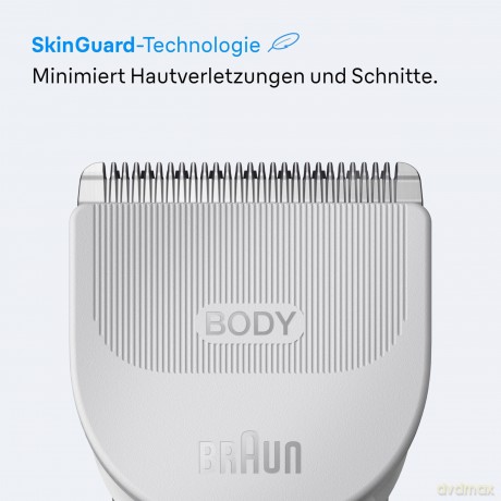 Braun - Body Groomer Series 3, +3 Grooming Tools, BG3530 - Gentle Grey