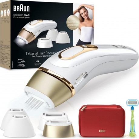 Braun - IPL Hair Removal Silk-Expert Pro 5 PL5382 - White/Gold