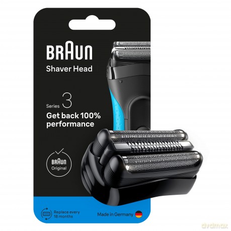 Braun - Series 3 Electric Shaver ORIGINAL Replacement Head, 21B - Black