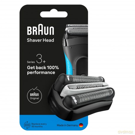 Braun - Series 3+ Electric Shaver ORIGINAL Replacement Head, 32B - Black
