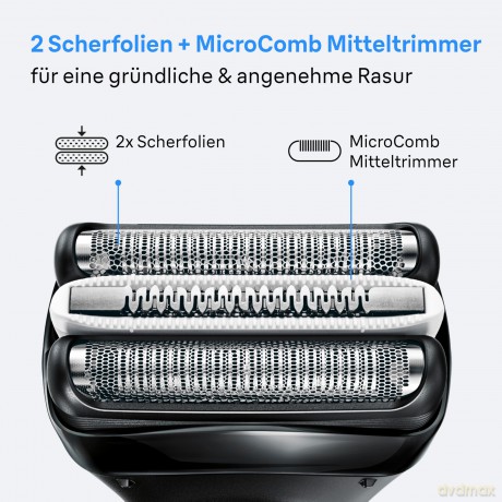 Braun - Series 3+ Electric Shaver ORIGINAL Replacement Head, 32B - Black