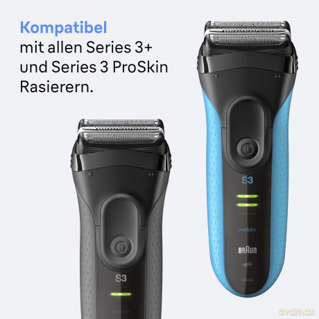 Braun - Series 3+ Electric Shaver ORIGINAL Replacement Head, 32B - Black