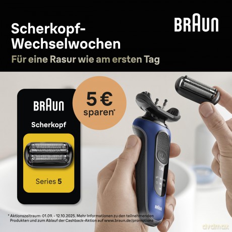 Braun - Series 5 Electric Shaver ORIGINAL Replacement Head, 54B - Black