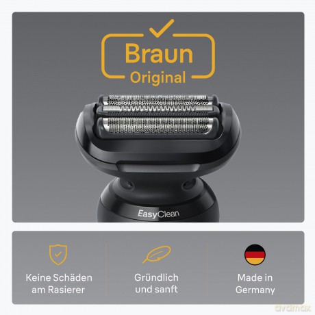 Braun - Series 5 Electric Shaver ORIGINAL Replacement Head, 54B - Black