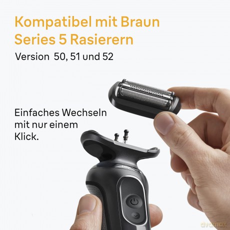 Braun - Series 5 Electric Shaver ORIGINAL Replacement Head, 54B - Black