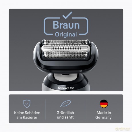 Braun - Series 6 Electric Shaver ORIGINAL Replacement Head, 64B - Black