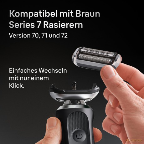 Braun - Series 7 Electric Shaver - ORIGINAL Replacement Head, 74S - Silver