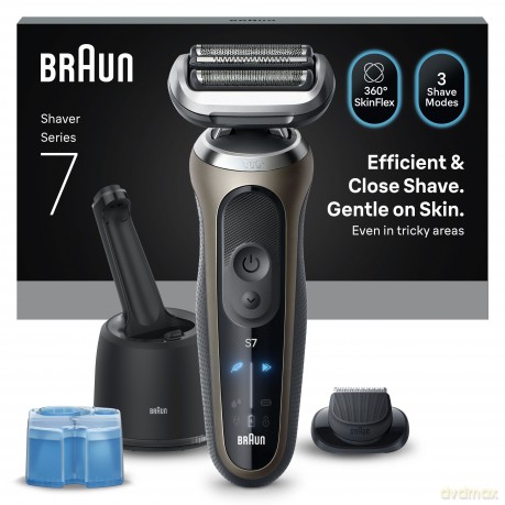 Braun - Series 7 Electric Shaver, SmartCare Center, +1 Attachment, 72-C7200CC - Gold