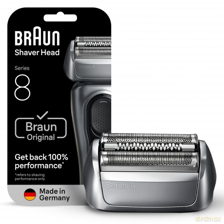 Braun - Series 8 Electric Shaver - ORIGINAL Replacement Head, 83M - Silver