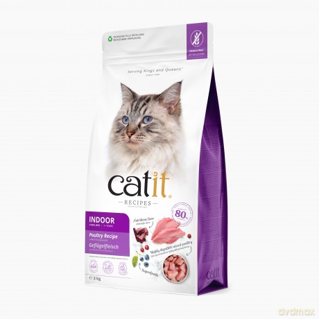 catit - Catit Recipes Premium Dry Food for Cats - Adult Indoor - 2 kg