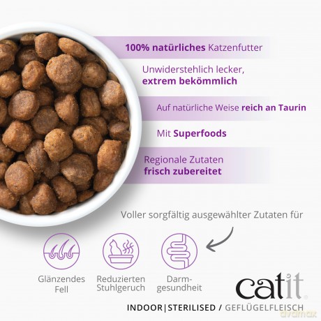 catit - Catit Recipes Premium Dry Food for Cats - Adult Indoor - 2 kg
