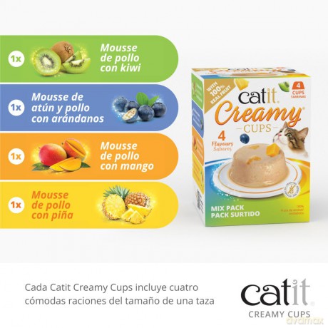 Catit - Creamy Cups Mousse Mix Pack - 4x25g