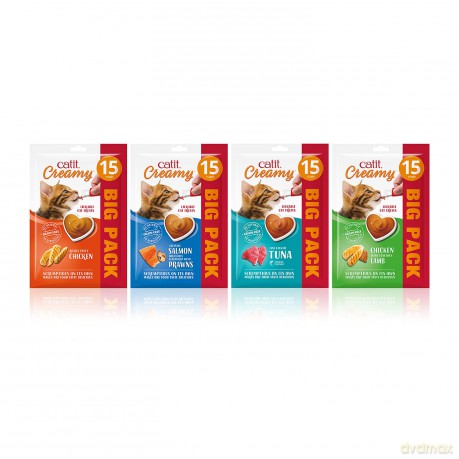 Dla kota Catit - Creamy Premium Treat for Cats - Chicken - 15x10g
