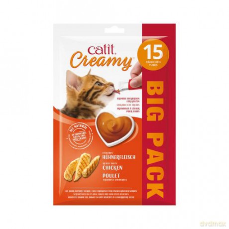 Dla kota Catit - Creamy Premium Treat for Cats - Chicken - 15x10g