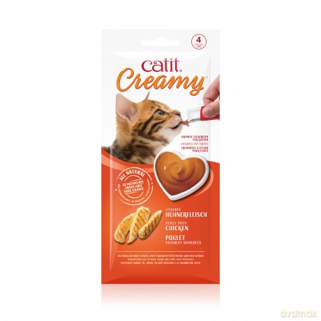 Catit - Creamy Premium Treat for Cats - Chicken - 4x10g