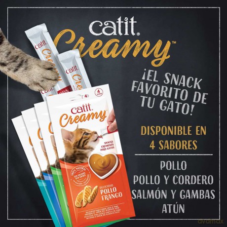 Catit - Creamy Premium Treat for Cats - Chicken - 4x10g