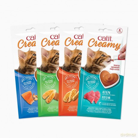 Catit - Creamy Premium Treat for Cats - Chicken - 4x10g