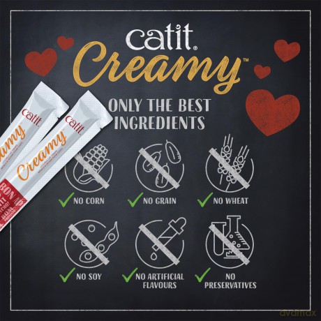 Catit - Creamy Premium Treat for Cats - Chicken - Multi Pack (15x10g)