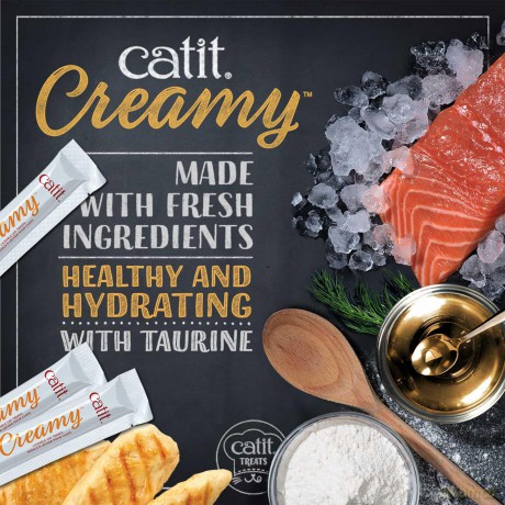 Catit - Creamy Premium Treat for Cats - Chicken - Multi Pack (15x10g)