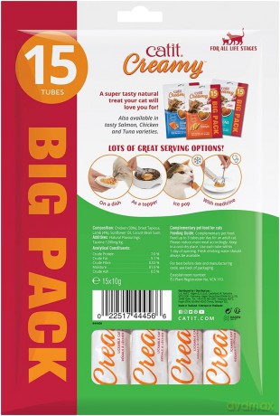 Kurczak i jagnięcina Catit - Creamy Premium Treat for Cats - Chicken with Lamb - 15x10g