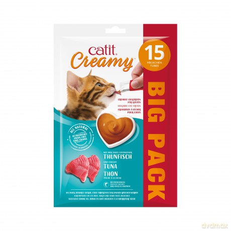 Catit - Creamy Premium Treat for Cats - Tuna - 15x10g