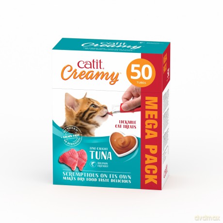 Smakołyk Catit - Creamy Premium Treat for Cats - Tuna - Mega Pack (50x10g)