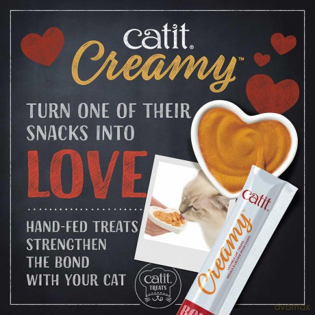 Catit - Creamy Premium Treat for Cats - Tuna, 4x10g
