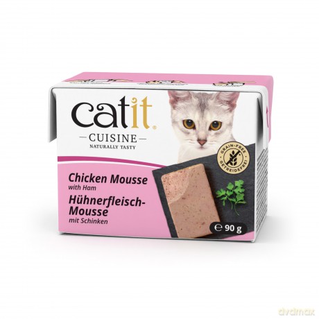 Catit - Cuisine Premium Wet Food for Cats - Chicken Mousse with Ham - 90 g