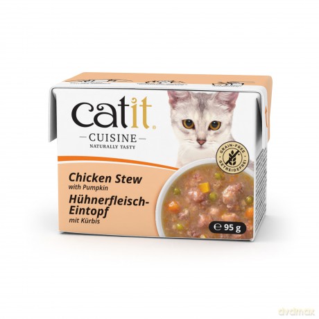 Catit - Cuisine Premium Wet Food for Cats - Chicken Stew with Pumpkin - 95 g