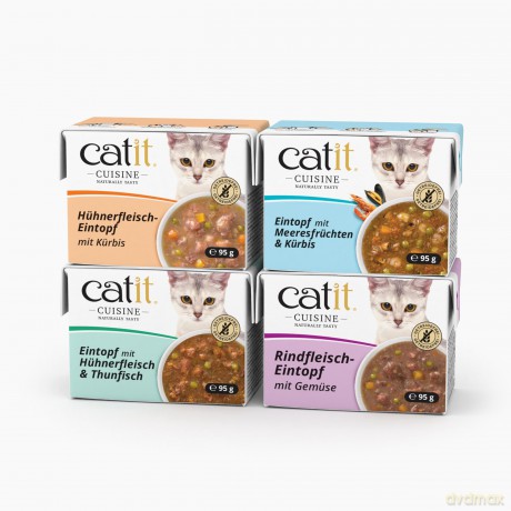 Catit - Cuisine Premium Wet Food for Cats - Stew with Seafood Pumpkin - 95 g