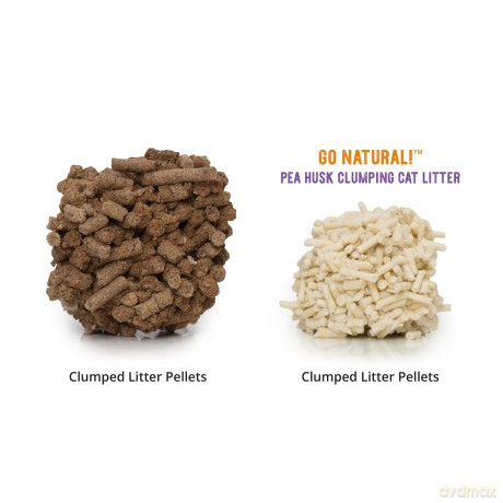 Catit - Go Natural! Pea Husk Pellet Clumping Cat Litter - Vanilla Scent - 2 x 2.8kg (5.6kg total)