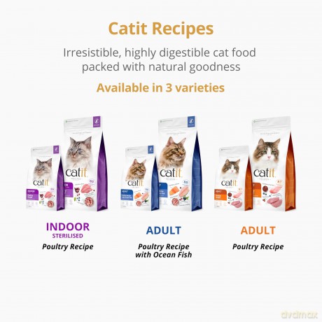 Catit - Premium Dry Food for Cats - Adult Fish - 2kg