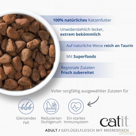 Catit - Recipes Premium Dry Food for Cats - Adult Fish - 400gram