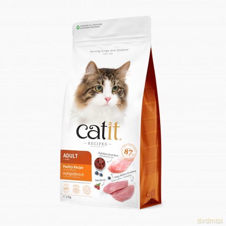 Catit - Recipes Premium Dry Food for Cats - Adult Poultry - 2 kg