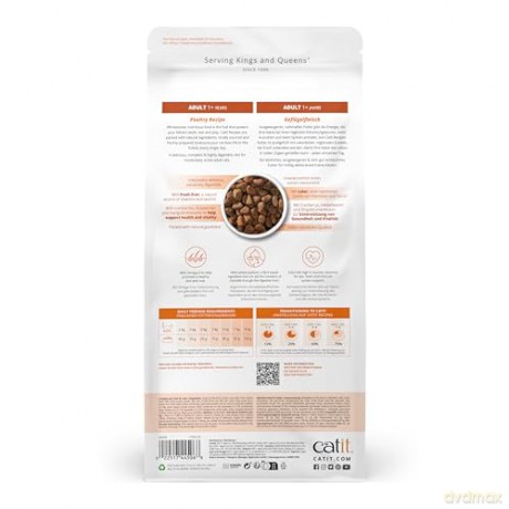 Catit - Recipes Premium Dry Food for Cats - Adult Poultry - 2 kg