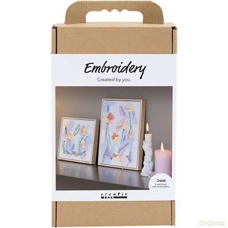 Craft Kit Embroidery - Pictures - pastel colours (977862)