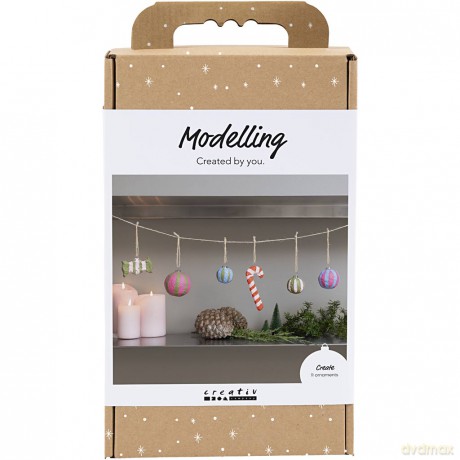 Craft Kit Modelling - Pulp Christmas figures - assorted colours (977839)