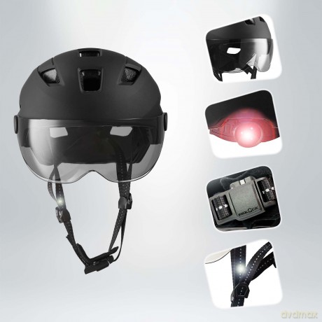 Crazy Safety - Oak Bicycle Helmet - Black (55cm to 61cm) (CS210304)