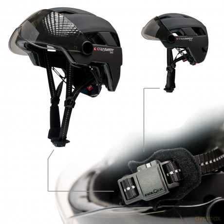 Crazy Safety - Oak Bicycle Helmet - Black (55cm to 61cm) (CS210304)