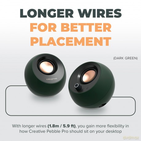 Creative - Pebble Pro Stereo Speakers, White