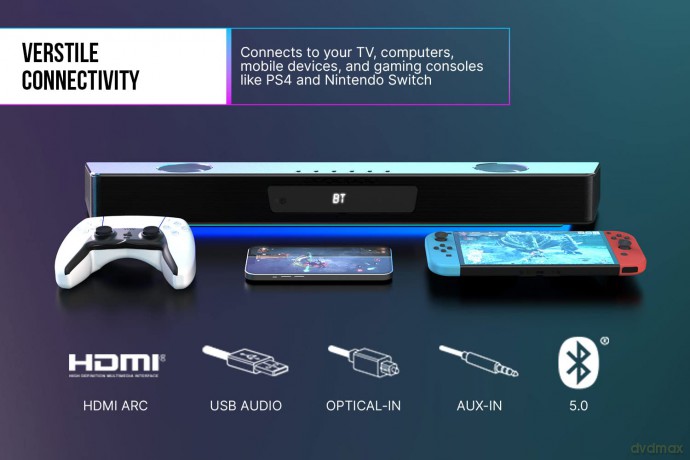 Creative - Sound Blaster Katana V2X Super X-Fi Gaming Soundbar and Sub