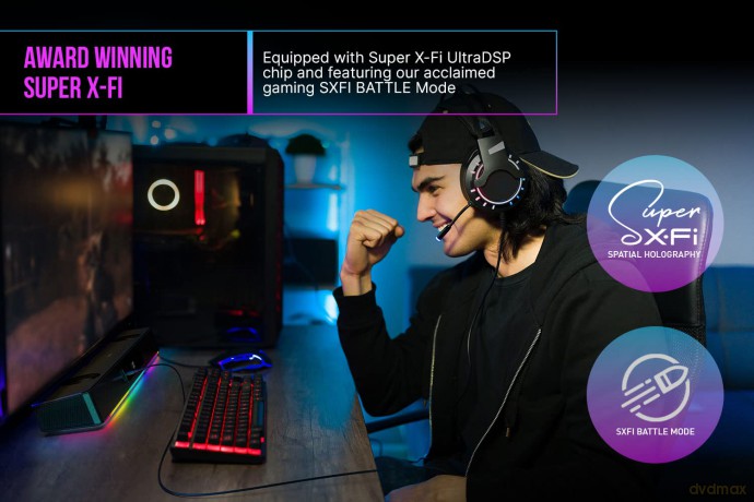 Creative - Sound Blaster Katana V2X Super X-Fi Gaming Soundbar and Sub